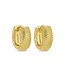 Petite Wide Textured Huggies Earrings