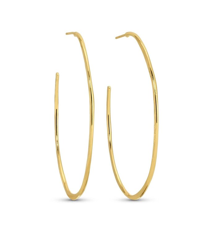 Large Textured Delicate Hoops