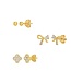 Bow Accented Stud Set on Velvet Tag - Sold as Set