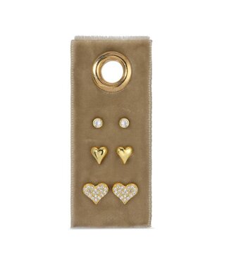 Heart Velvet Stud Gift Set
