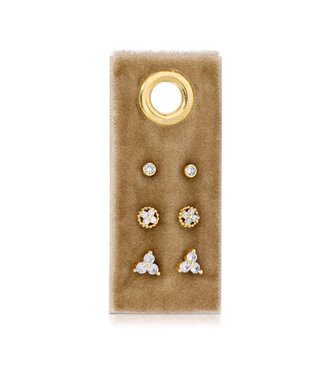 Everyday Brilliance: CZ Stud Earring - Sold as Set