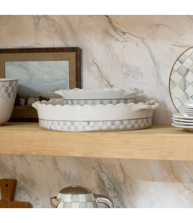 MACKENZIE CHILDS Check Everyday Oval Baker-sold individually