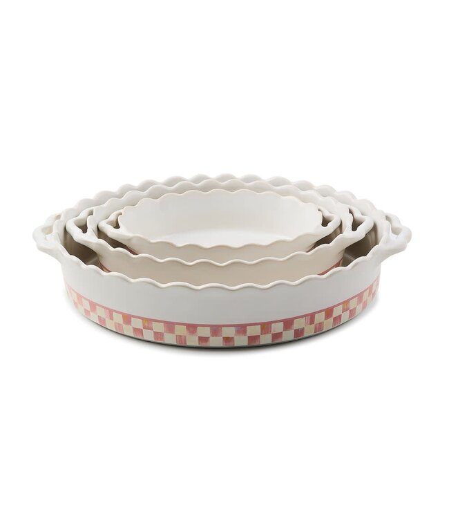 MACKENZIE CHILDS Check Everyday Oval Baker-sold individually