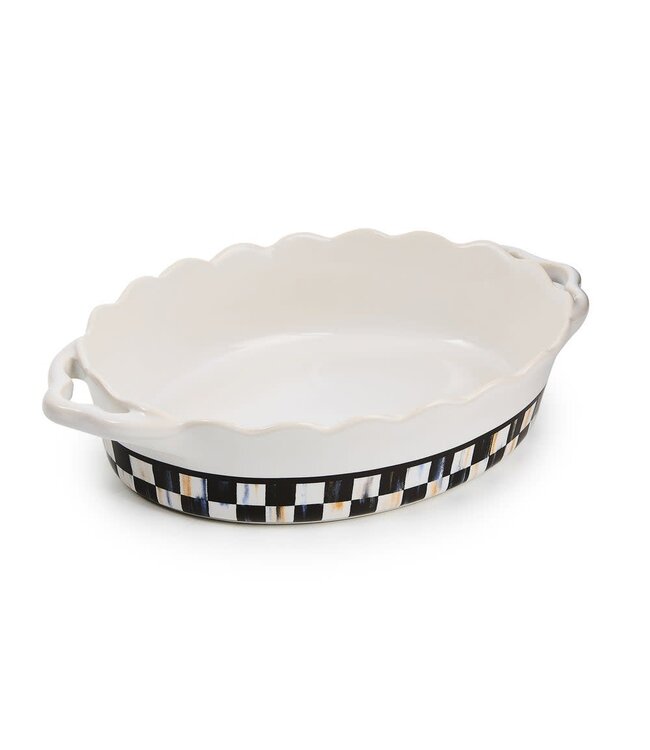 MACKENZIE CHILDS Check Everyday Oval Baker-sold individually