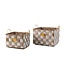 MACKENZIE CHILDS Mocha Textured Check Basket - Sold Individually