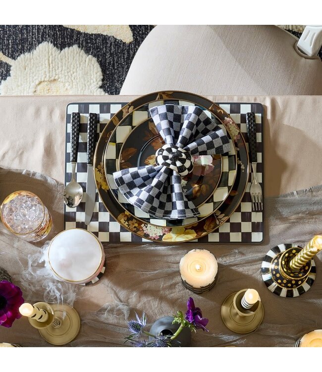 MACKENZIE CHILDS Courtly Checked Cork Back Placemat - Sold as Set