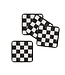MACKENZIE CHILDS Courtly Checked Cork Back Coaster - Sold as Set