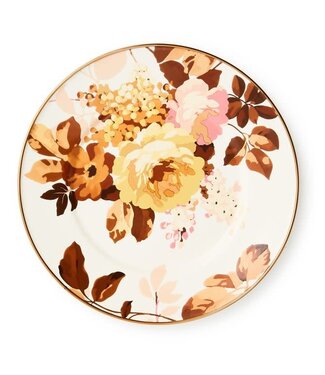MACKENZIE CHILDS Wild Rose White Salad Plate