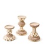 MACKENZIE CHILDS Mocha Pillar Candle Holder - Sold Individually