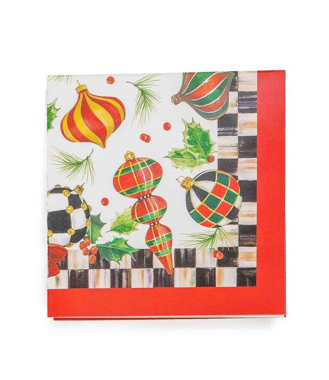 MACKENZIE CHILDS Deck the Halls Paper Napkins - Cocktail
