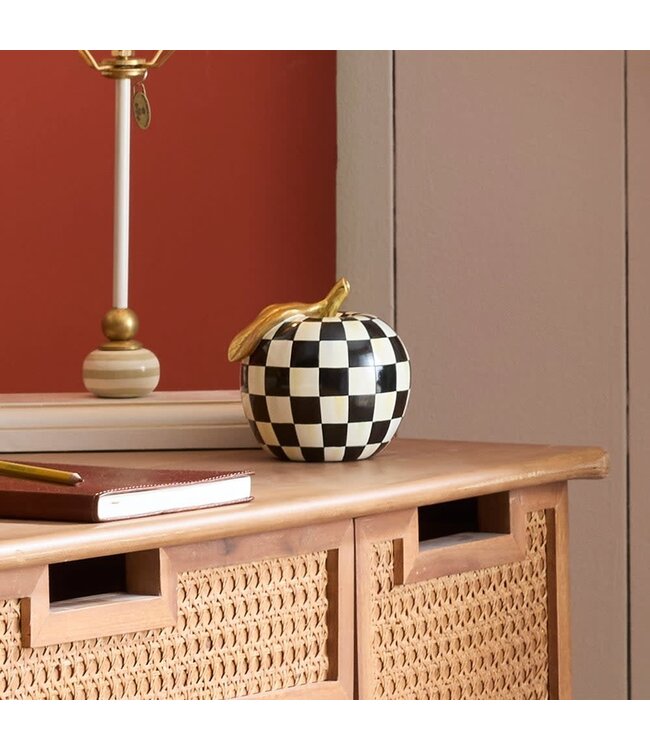 MACKENZIE CHILDS Courtly Check Apple Decor