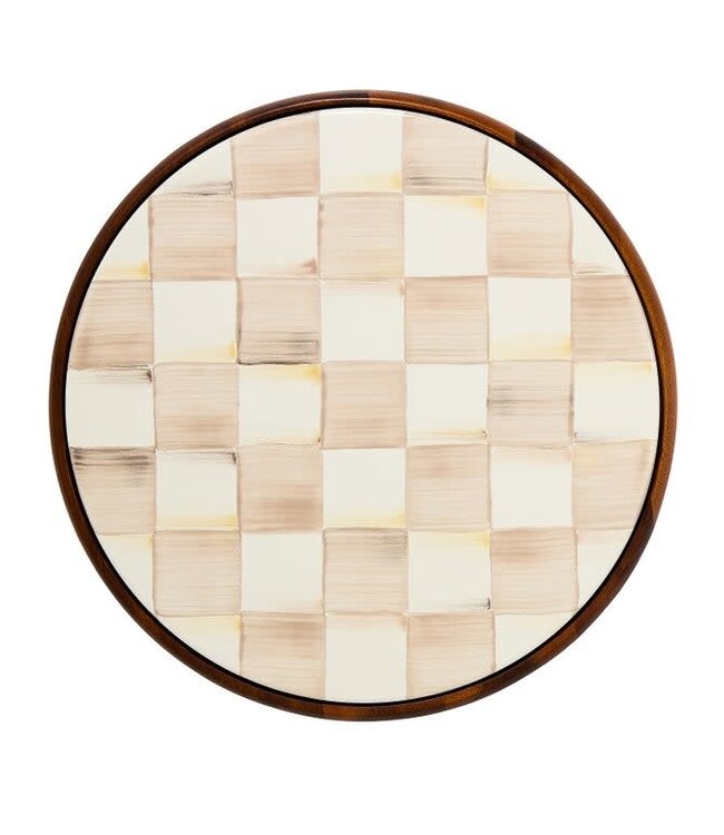 MACKENZIE CHILDS Mocha Check Large Trivet