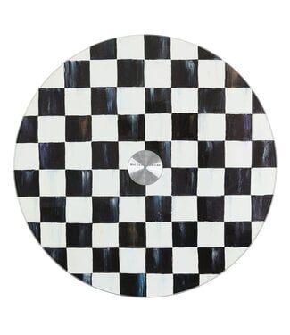 MACKENZIE CHILDS Courtly Check Glass Lazy Susan