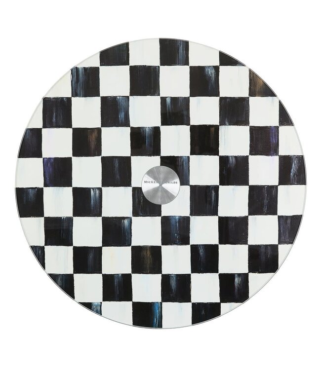 MACKENZIE CHILDS Courtly Check Glass Lazy Susan