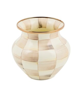 MACKENZIE CHILDS Mocha Check Vase