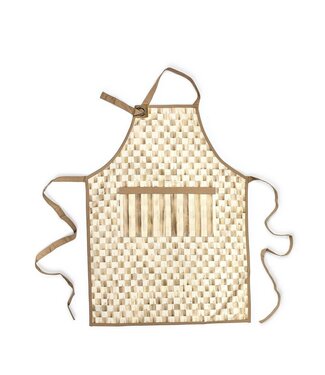 MACKENZIE CHILDS Mocha Check Apron