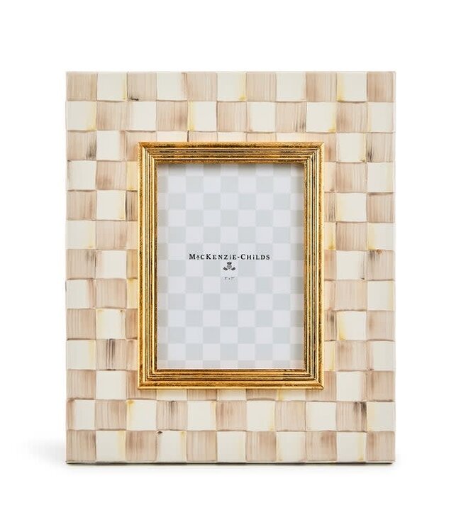 MACKENZIE CHILDS Mocha Check 5" x 7" Frame