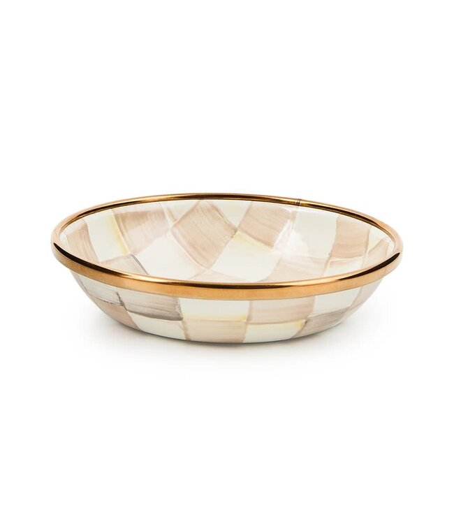 MACKENZIE CHILDS Mocha Check Dipping Bowl