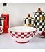 MACKENZIE CHILDS Cherry Check Serving Bowl