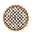 MACKENZIE CHILDS Courtly Check Scalloped Desk Clock