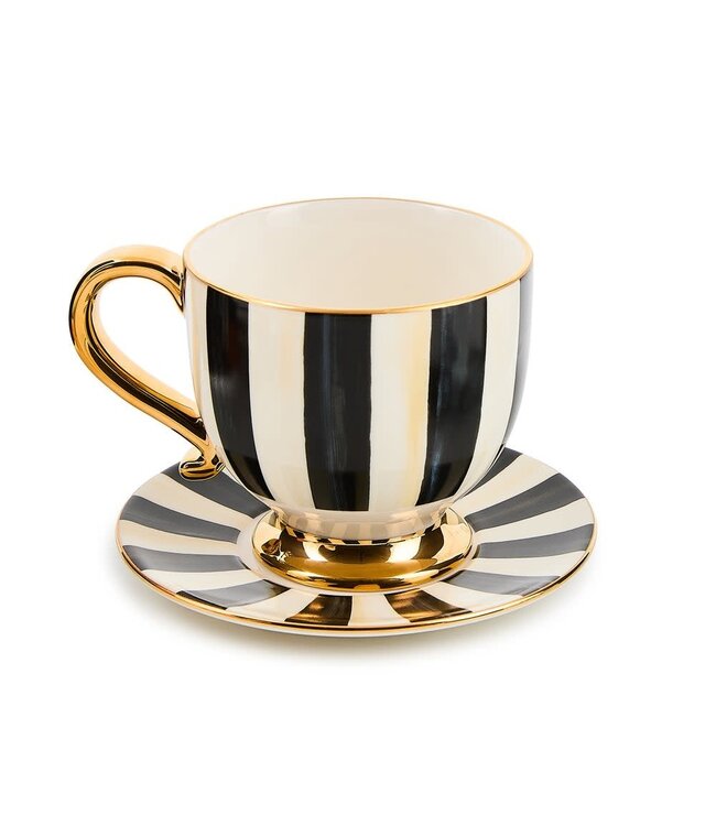 MACKENZIE CHILDS Courtly Stripe Cappuccino Cup