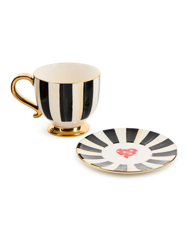 MACKENZIE CHILDS Courtly Stripe Cappuccino Cup