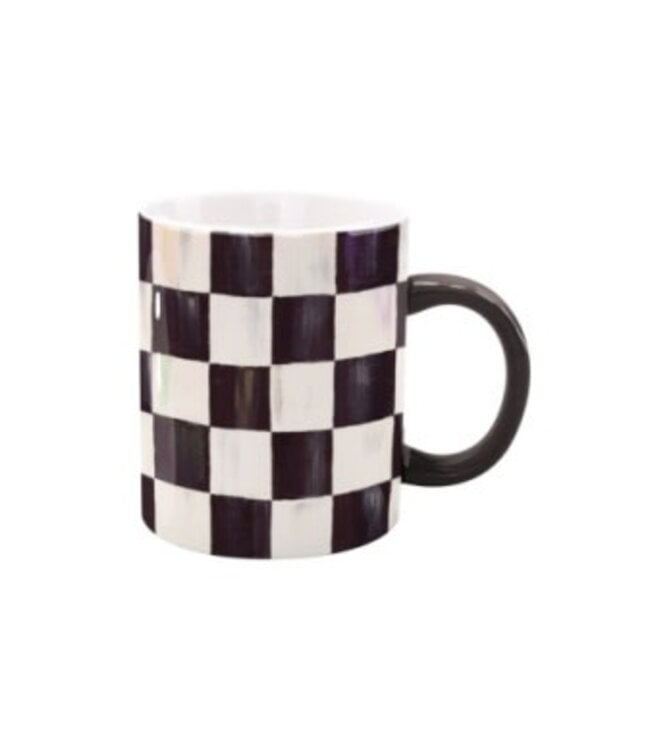 MACKENZIE CHILDS Check Porcelain Mug