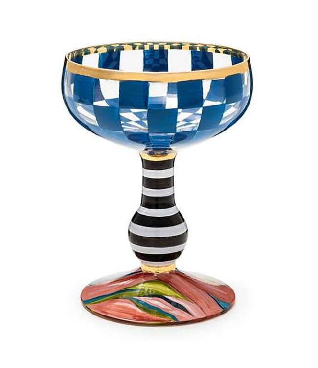 MACKENZIE CHILDS Carnival Coupe Glass