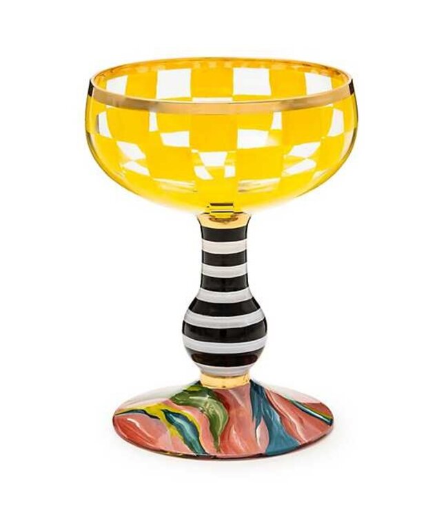 MACKENZIE CHILDS Carnival Coupe Glass