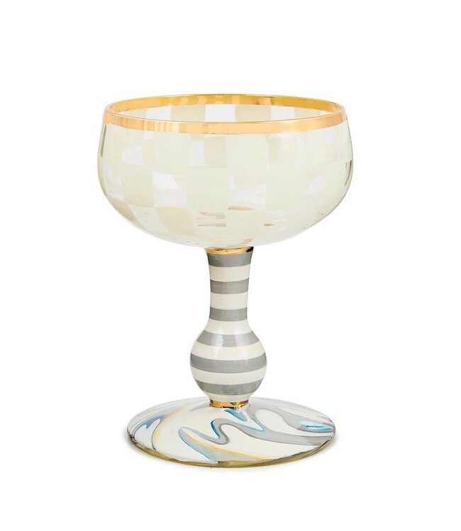 MACKENZIE CHILDS Carnival Coupe Glass