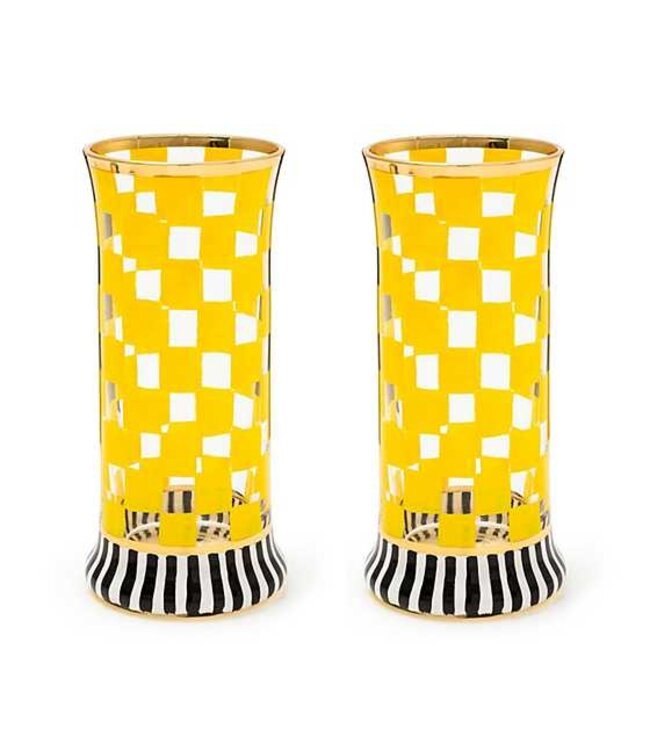 MACKENZIE CHILDS Carnival Highball Glass - Sold Individually