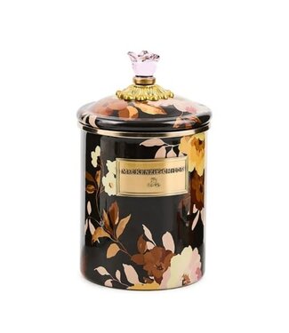 MACKENZIE CHILDS Wild Rose Brown Medium Canister