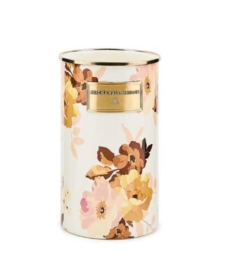 MACKENZIE CHILDS Wild Rose White Utensil Holder