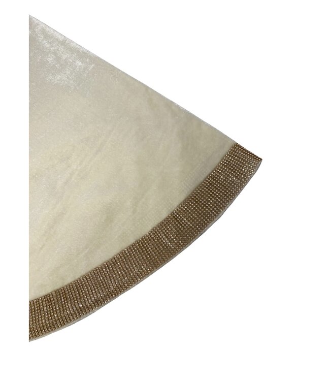 Bling Tree Skirt - Ivory Gold