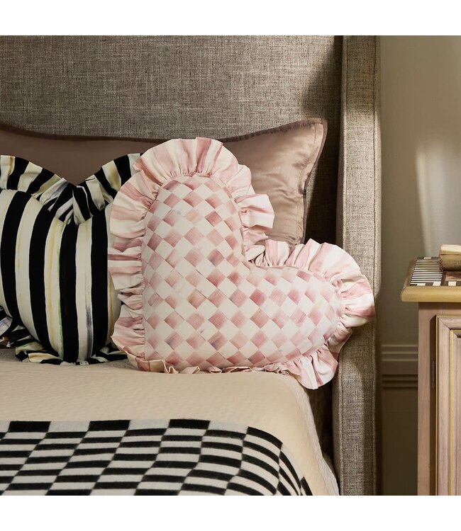 MACKENZIE CHILDS Heart Throw Pillow with Ruffle