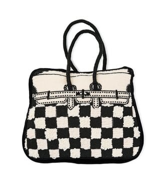 MACKENZIE CHILDS Doodles Handbag Shaped Throw Pillow