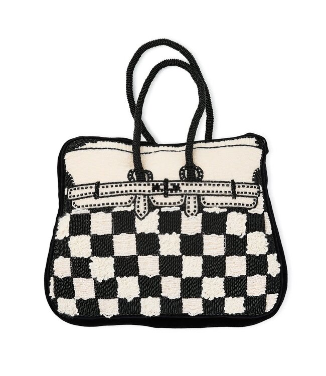 MACKENZIE CHILDS Doodles Handbag Shaped Throw Pillow