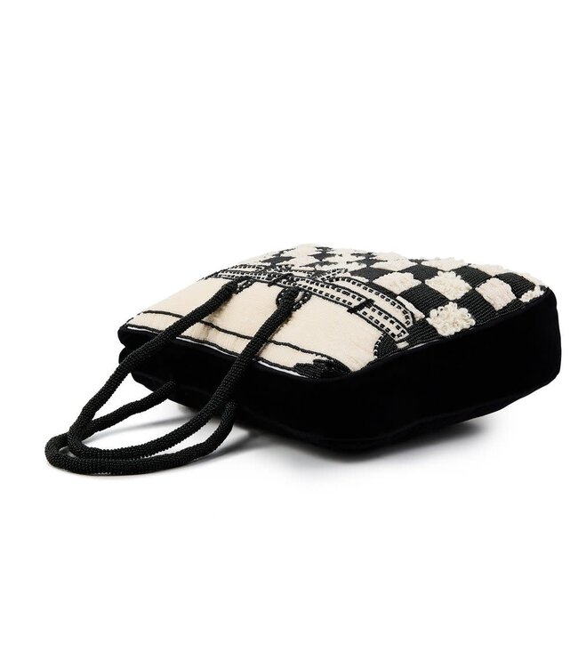 MACKENZIE CHILDS Doodles Handbag Shaped Throw Pillow