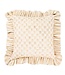 MACKENZIE CHILDS Mocha Check Throw Pillow with Ruffle