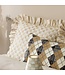 MACKENZIE CHILDS Mocha Check Throw Pillow with Ruffle