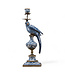 Porcelain Parrot Candle Holder With Bronze Ormolu Blue Right