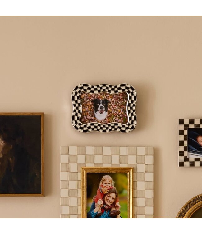 MACKENZIE CHILDS Wavy Check Silver Plated Frame-sold individually