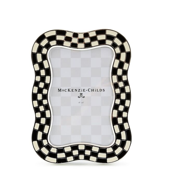 MACKENZIE CHILDS Wavy Check Silver Plated Frame-sold individually
