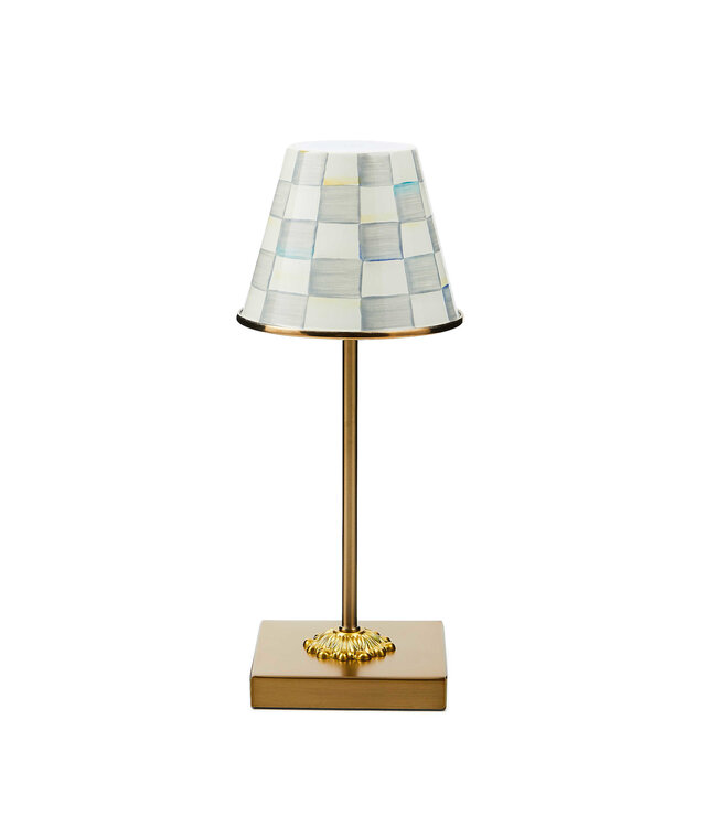 MACKENZIE CHILDS Sterling Check LED Rechargeable Cafe Table Lamp