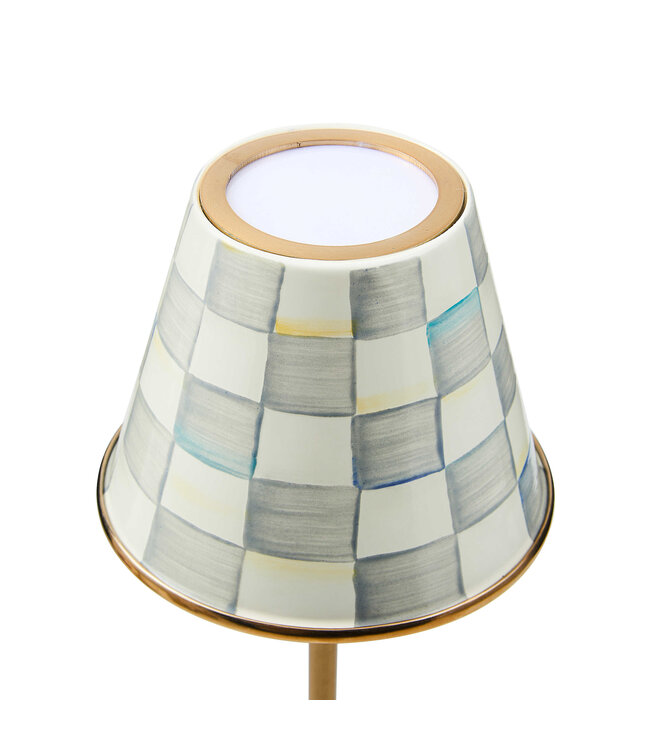 MACKENZIE CHILDS Sterling Check LED Rechargeable Cafe Table Lamp