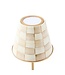 MACKENZIE CHILDS Mocha Check LED Rechargeable Cafe Table Lamp