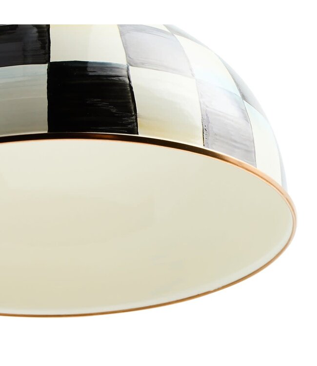 MACKENZIE CHILDS Courtly Check 18" Dome Pendant Lamp