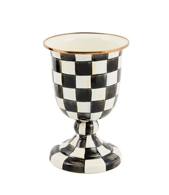 MACKENZIE CHILDS Check Pedestal Vase