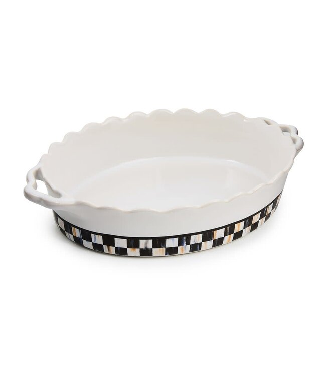MACKENZIE CHILDS Check Everyday Oval Baker-sold individually