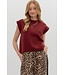 Olivia Solid Crewneck Sweater Knit Muscle Tee Top